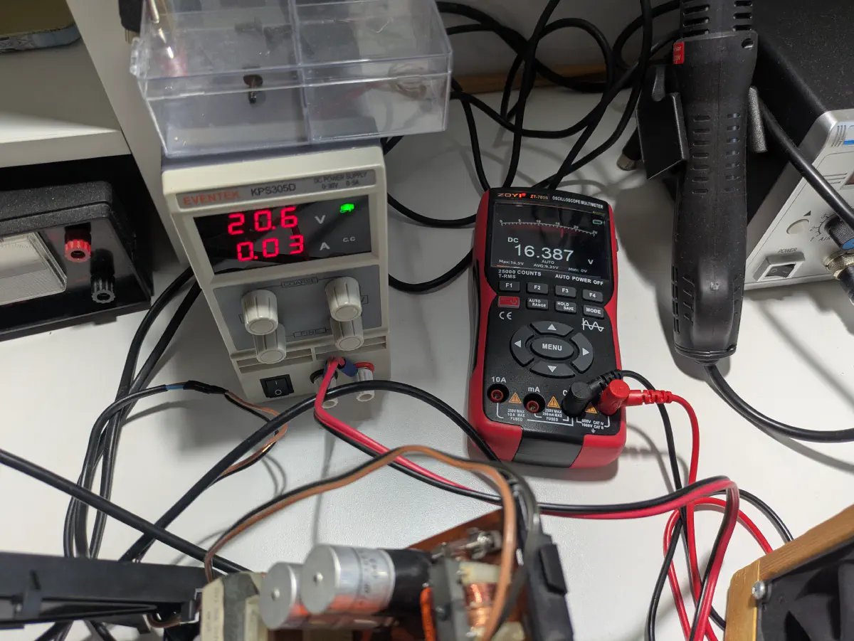 Difference between power supply voltage and voltage drop on the diode. Also, see the small current running through the resistor.